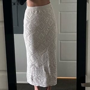 Freshman 1996 Women’s Cream Crochet Skirt Size S